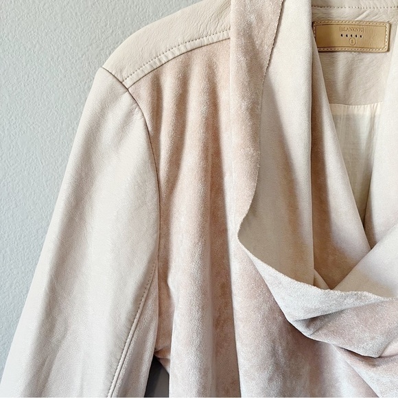 Blank NYC Soft Pink Faux Leather Suede Moto Jack Full Zip Size Small - Picture 5 of 10